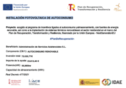 Instalacion Fotovoltaica de Autoconsumo